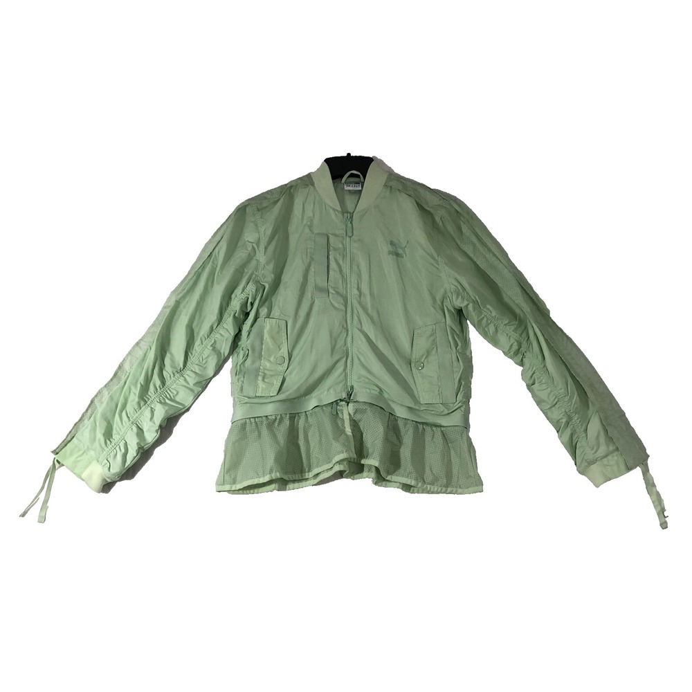 PUMA Jacket Women Size XS Light Green Xtreme Frill Bomber Spray Lightweight NWT